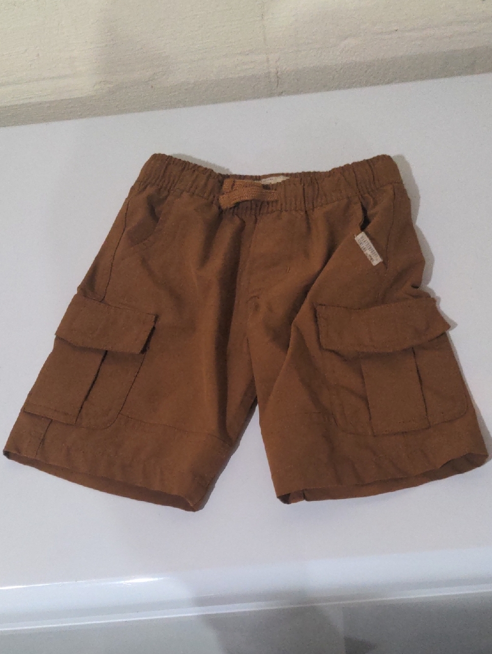 Boys Brown Cargo Shorts with Drawstring With Pockets